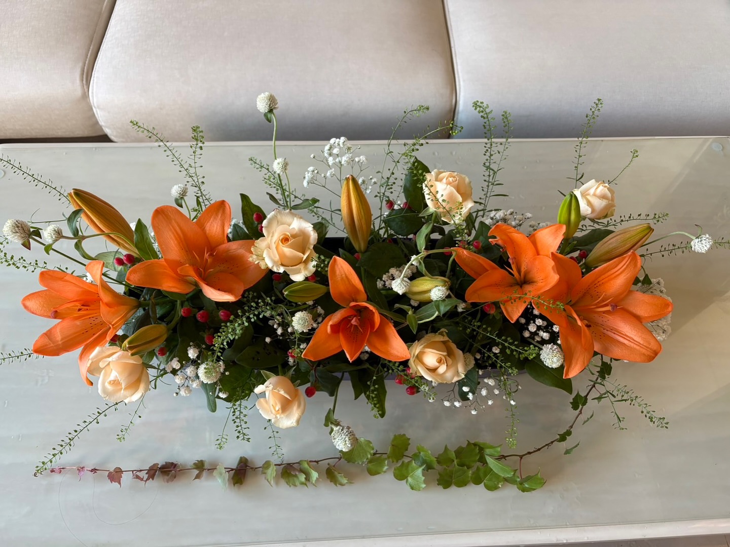 秋光綻放｜粉橘花藝桌飾